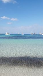 Scenic view of seascape against cloudy sky