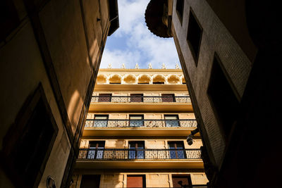 Low angle view of buildings against sky