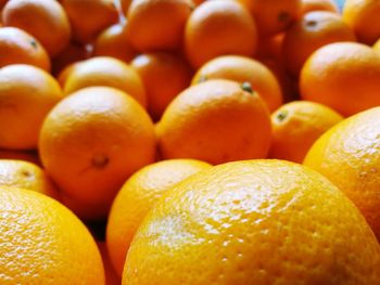 Full frame shot of oranges in market