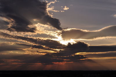 Sunset over landscape