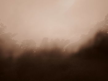 View of foggy weather