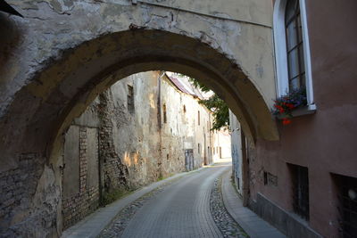 Empty corridor of historic building