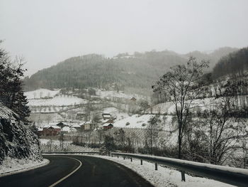 Road passing through mountains