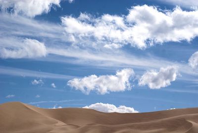 Scenic view of desert against sky