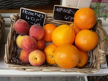 Full frame of fruits in market