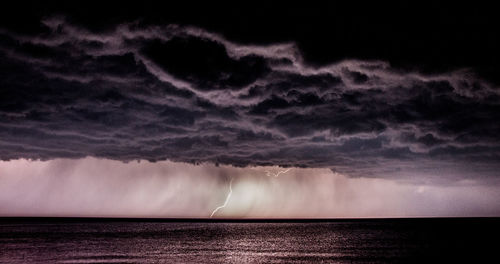 Storm clouds over sea