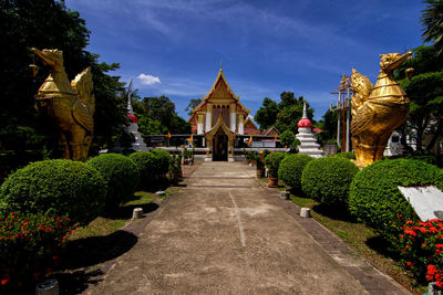 Footpath leading towards temple outside building