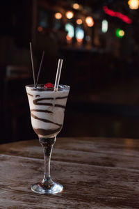 Close-up of drink on table
