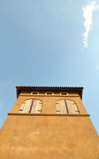 Low angle view of building against sky