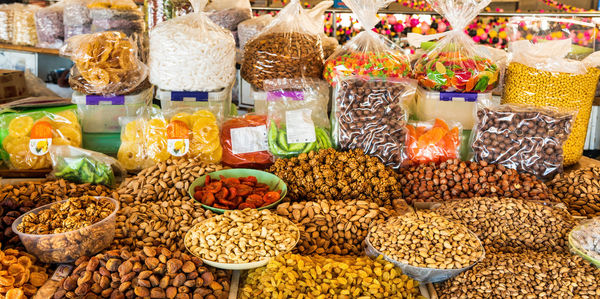 Various spices for sale at market