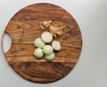 Directly above shot of eggs on table