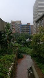 View of buildings in city against sky