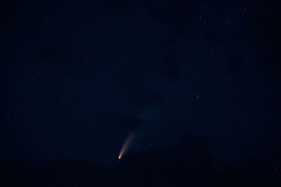 Low angle view of star field against sky at night