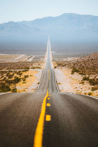 Road passing through desert