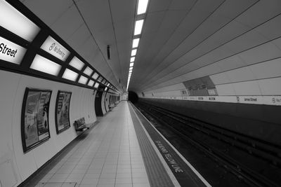 Railroad track at railroad station