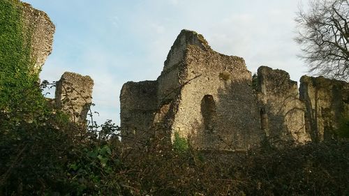 Low angle view of built structure against the sky