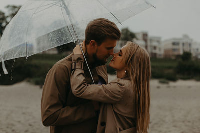 Young woman with umbrella