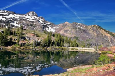 Lake blanche panorama wasatch front rocky mountains twin peaks wilderness big cottonwood canyon utah