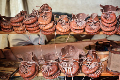 High angle view of food for sale