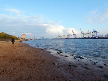 Panoramic view of beach against sky