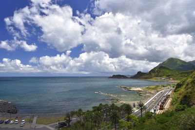 Panoramic view of sea against sky