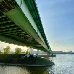 Bridge over river against sky