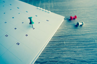 High angle view of ball in sea