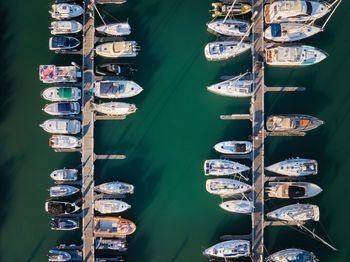High angle view of colorful ribbons
