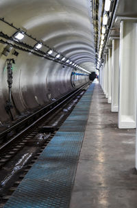 Empty railroad station