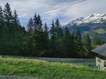 Scenic view of land against sky