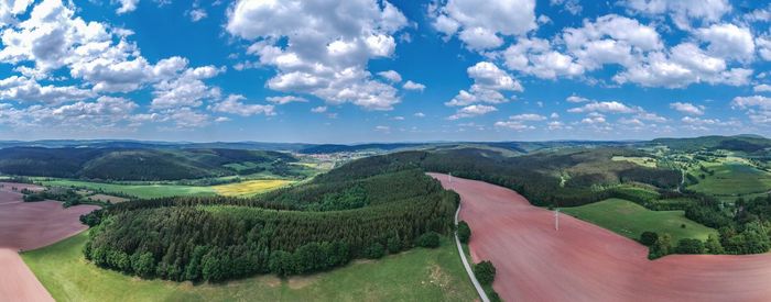 Panoramic view of landscape against sky