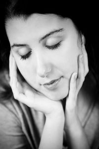 Close-up of young woman