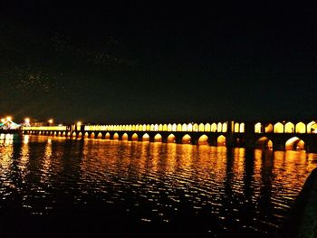 Illuminated built structure at night