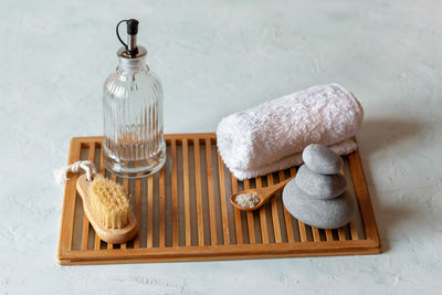 Close-up of food on table