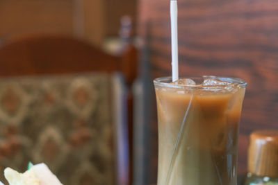 Close-up of drink on table