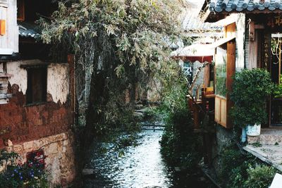 View of old building by canal