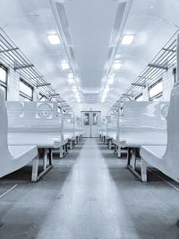 Empty railroad station platform