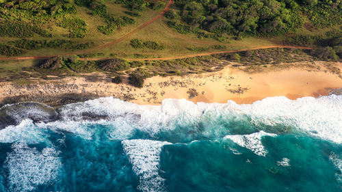 Panoramic shot of sea shore