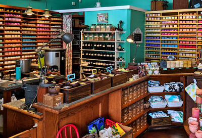 Graffiti on shelf in store