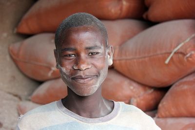 Close-up portrait of man smiling