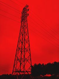 Low angle view of power lines