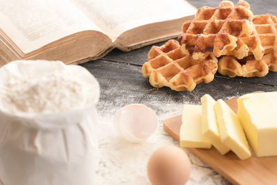 Close-up of food on table