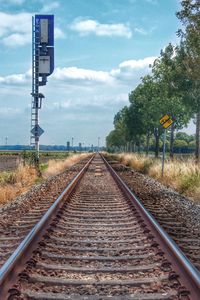 View of railroad tracks against sky