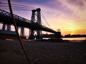 View of built structure at sunset