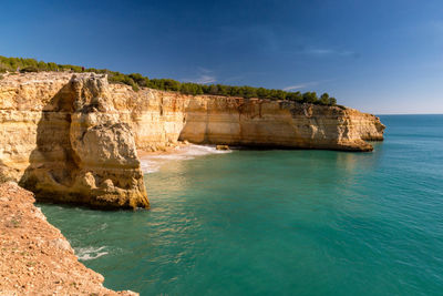 Rock formations in sea