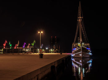 Illuminated city at night