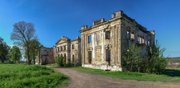 Abandoned dubiecki manor or wolf man pankejeff manor in vasylievka village, odessa region, ukraine