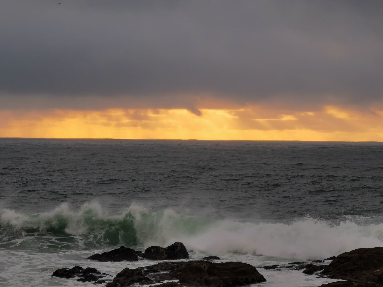 SCENIC VIEW OF SEA DURING SUNSET