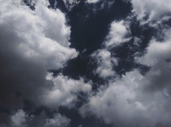 Low angle view of storm clouds in sky