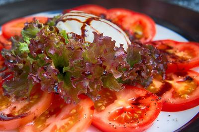 Close-up of salad in plate